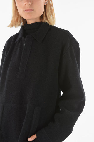 Anorak DEVON in Mista Lana con Maxi Tasca a Toppa Frontale
