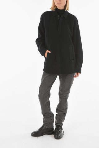 Anorak DEVON in Mista Lana con Maxi Tasca a Toppa Frontale