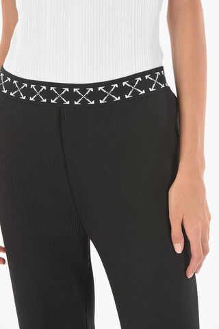 Leggings BOLD a Costine con Elastico in Vita Logato