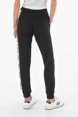 Contrasting Logoed Knitted Joggers