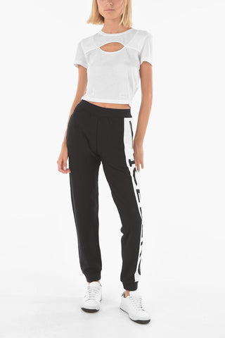 Contrasting Logoed Knitted Joggers