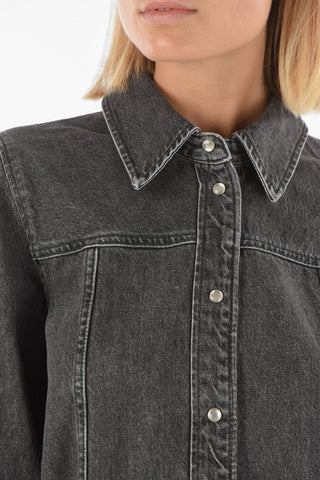 Snap Buttons Denim PROGRAM Mini Shirtdress