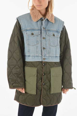 Quilted W-SHAYL Jacket with Denim Details