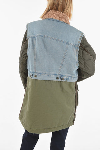 Quilted W-SHAYL Jacket with Denim Details