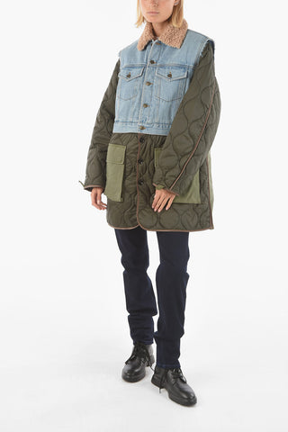 Quilted W-SHAYL Jacket with Denim Details