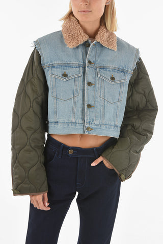 Quilted W-SHAYL Jacket with Denim Details