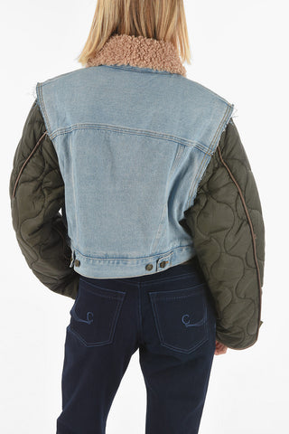 Quilted W-SHAYL Jacket with Denim Details