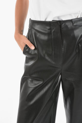Pantaloni TAZU Gaucho in Ecopelle A Vita Alta