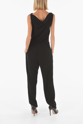 MCQ Jumpsuit a tinta unita con scollo a barca
