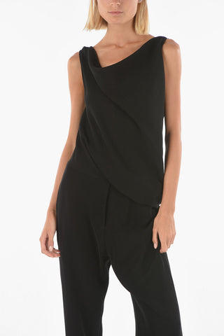 MCQ Jumpsuit a tinta unita con scollo a barca
