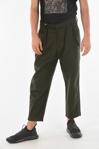 EMPORIO RECYCLED 4 Pocket Wool Blend Pants with Side Bands