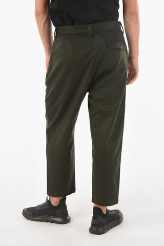 EMPORIO RECYCLED 4 Pocket Wool Blend Pants with Side Bands