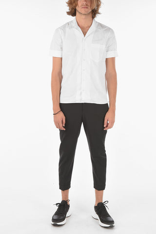 Short-sleeved HAWAIIAN + STAND Loose Fit Shirt