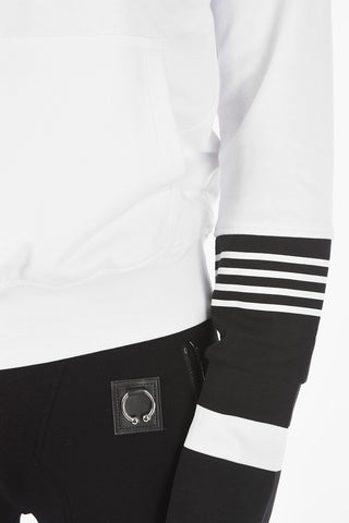 Felpa Girocollo TRAVEL STRIPED in Misto Cotone Garzato