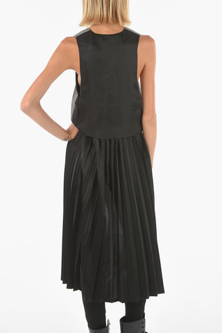 NOIR KEI NINOMIYA  Woll Pleated Maxi Vest