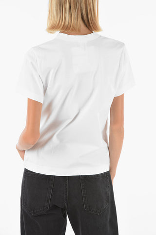 NOIR KEI NINOMIYA t-shirt girocollo con dettagli ruffle