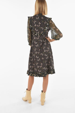 JUN TAKAHASHI Vestito Ruffle Stampato All Over
