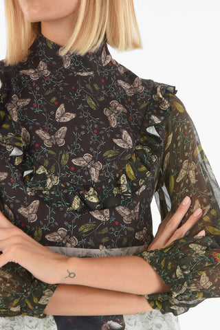 JUN TAKAHASHI Vestito Ruffle Stampato All Over