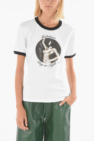 Maxi Printed Front Slim Fit Crew-Neck T-shirt