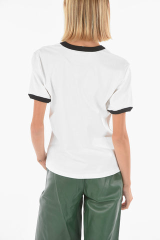 Maxi Printed Front Slim Fit Crew-Neck T-shirt
