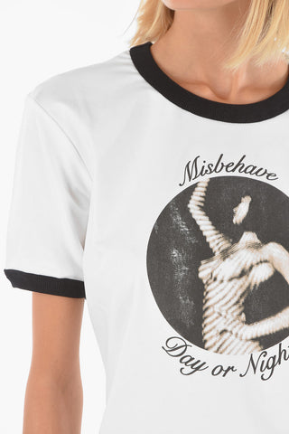 Maxi Printed Front Slim Fit Crew-Neck T-shirt