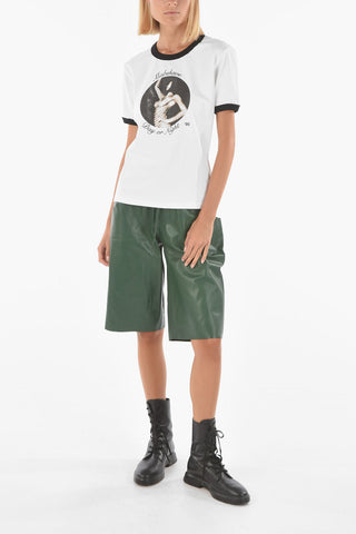Maxi Printed Front Slim Fit Crew-Neck T-shirt