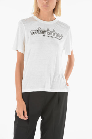 Contrasting Printed Crew-neck T-shirt