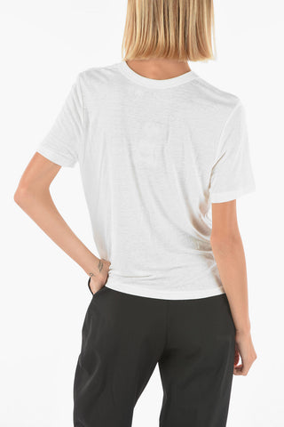 Contrasting Printed Crew-neck T-shirt