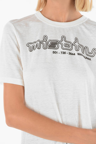 Contrasting Printed Crew-neck T-shirt