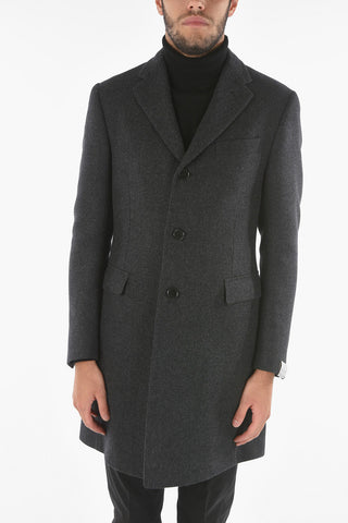 Cappotto in Lana Vergine con Tasche con Aletta
