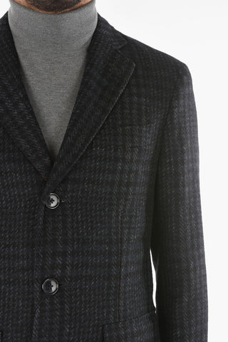 Herringbone Coat with Flap Pocket