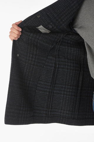 Herringbone Coat with Flap Pocket