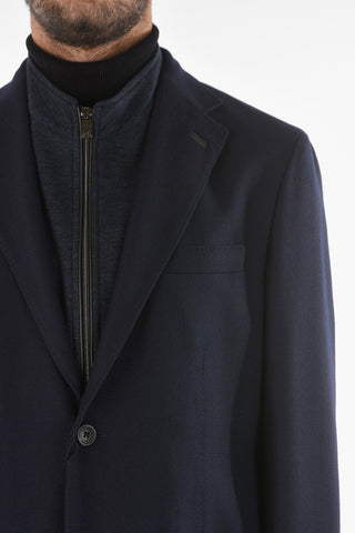 ID Giacca Hopsack con Chest Piece Removibile