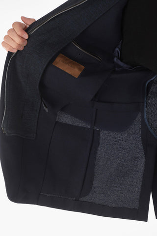 ID Giacca Hopsack con Chest Piece Removibile