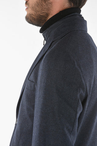 ID Wool and Cashmere Blazer with Removable Chest Piece