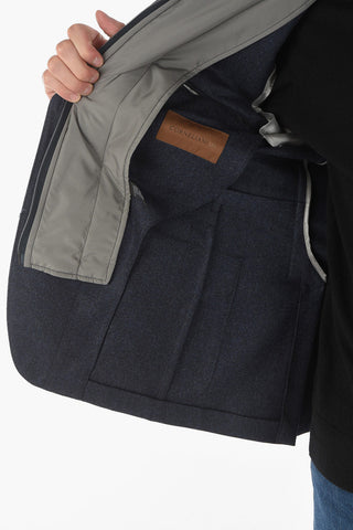 ID Wool and Cashmere Blazer with Removable Chest Piece