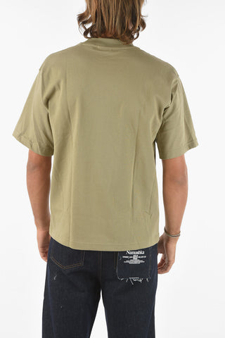 Solid Color Cotton Crew-Neck T-shirt