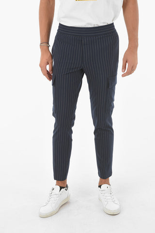 Pantaloni SMITHY Gessato con Elastico in Vita