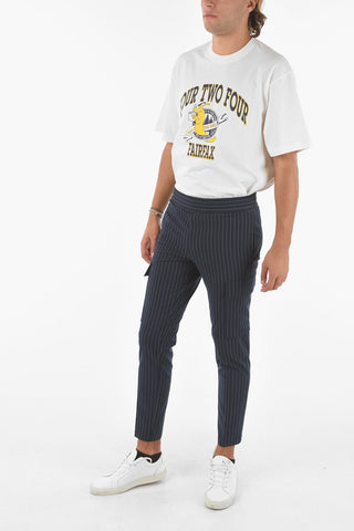 Pantaloni SMITHY Gessato con Elastico in Vita