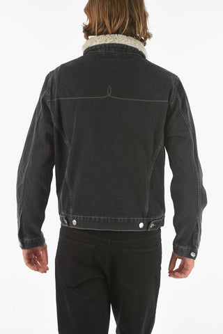 Slim Fit DOUGLAS Denim Jacket with Shearling Collar