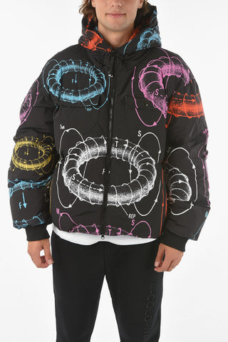 Printed KURTKA Puffer Jacket with Hood