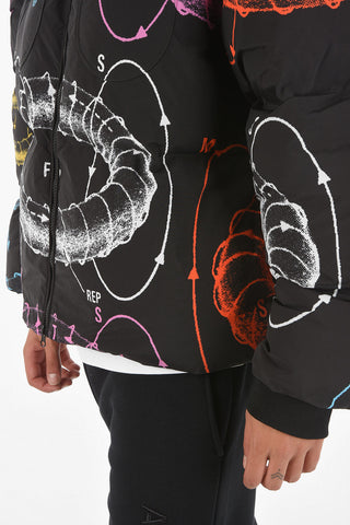 Printed KURTKA Puffer Jacket with Hood