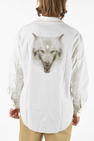 Classic Collar Denim Washout WOLF Shirt