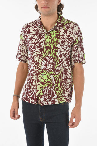 Camicia PSYCHEDELIC con Stampa Palme All Over