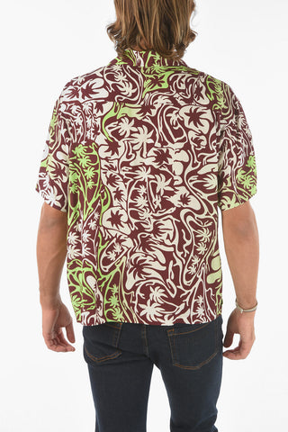Camicia PSYCHEDELIC con Stampa Palme All Over