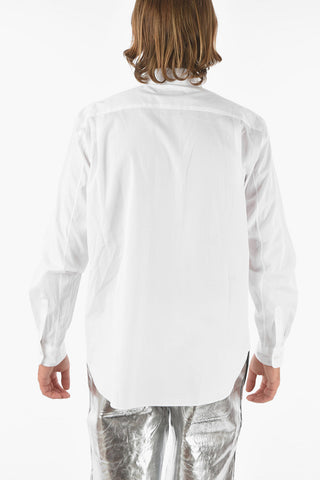 HOMME PLUS Metallic Details Classic Collar PopelineShirt