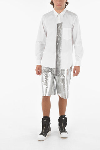 HOMME PLUS Metallic Details Classic Collar PopelineShirt
