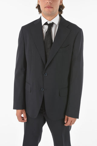CC COLLECTION Stretchy-virgin-wool RETAILORED Suit with Notch Lapel