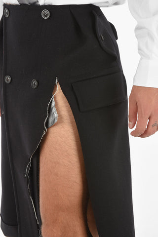 MM10 Double-breasted Destructured Pants