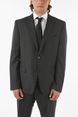 CC COLLECTION Virgin Wool RESET Suit with Bird's eye Pattern